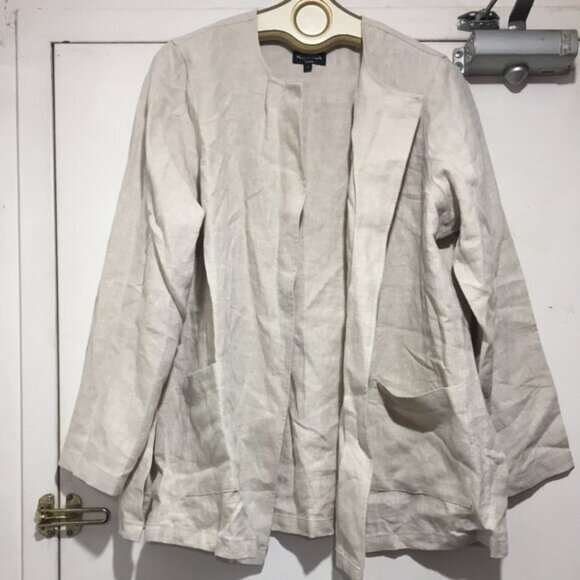 KIMINA TORONTO BUTTON DOWN LINEN JACKETS SIZE XL - Picture 4 of 11